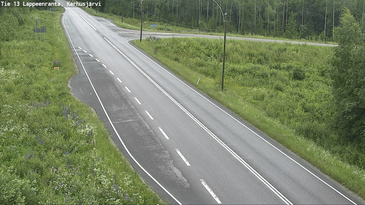 Weather Camera Image Väg 13 Karhusjärvi, Lappeenranta, Etelä-Karjala
