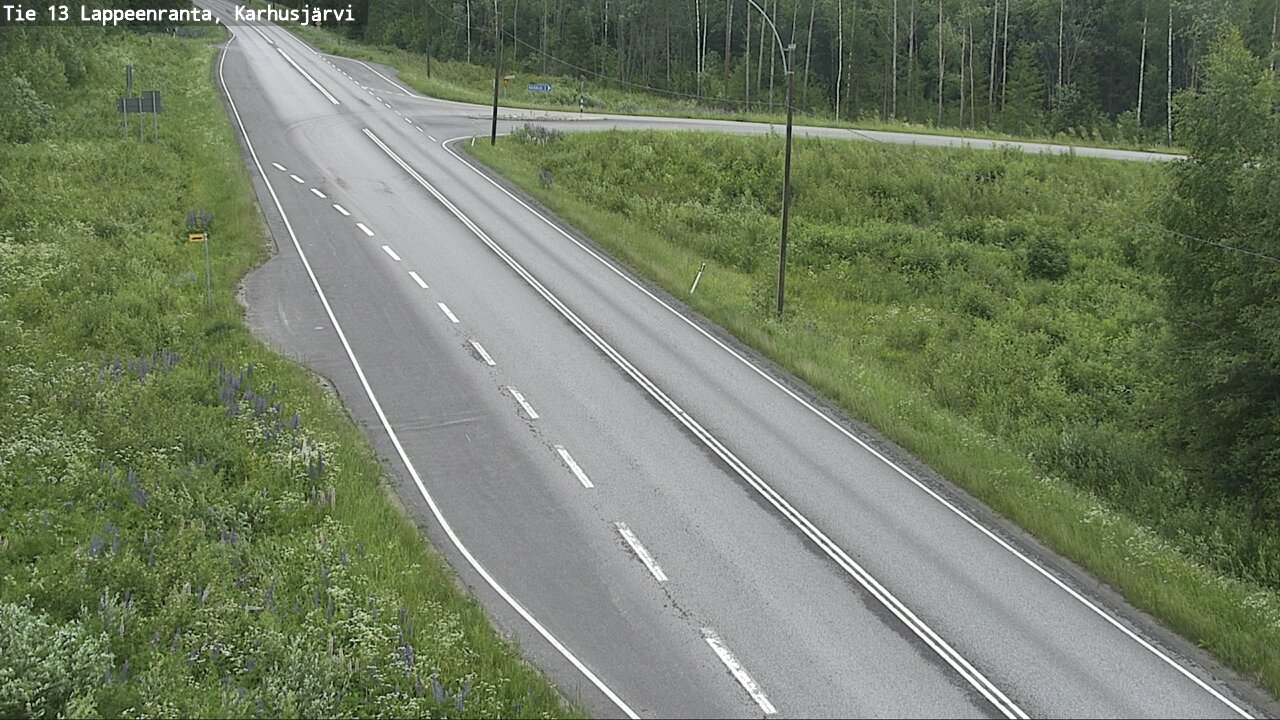 Weather Camera Image Väg 13 Karhusjärvi, Lappeenranta, Etelä-Karjala