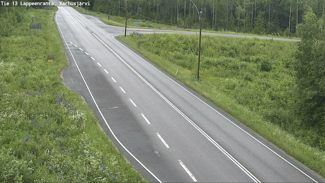 Weather Camera Image Väg 13 Karhusjärvi, Lappeenranta, Etelä-Karjala