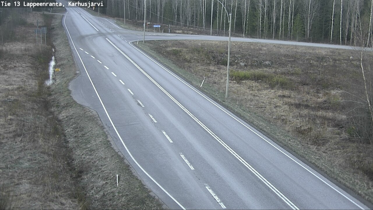 Weather Camera Image Väg 13 Karhusjärvi, Lappeenranta, Etelä-Karjala