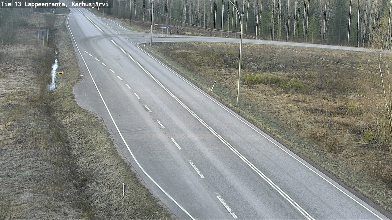 Weather Camera Image Väg 13 Karhusjärvi, Lappeenranta, Etelä-Karjala