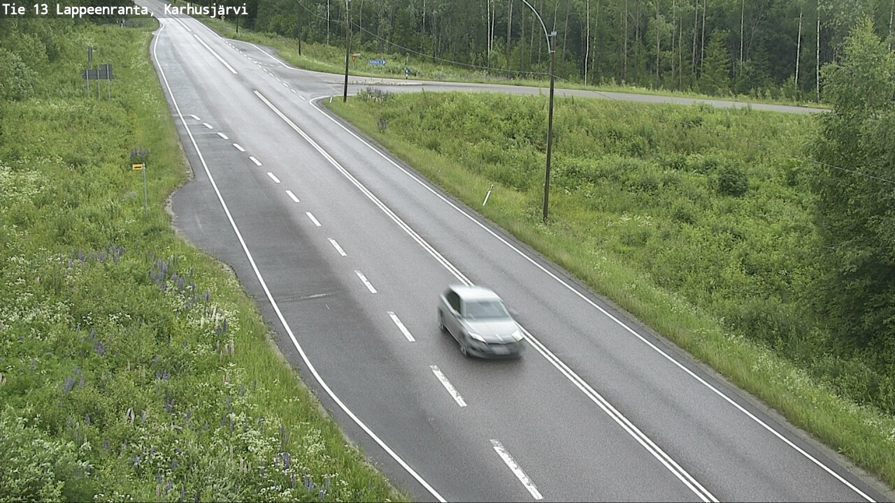 Weather Camera Image Väg 13 Karhusjärvi, Lappeenranta, Etelä-Karjala