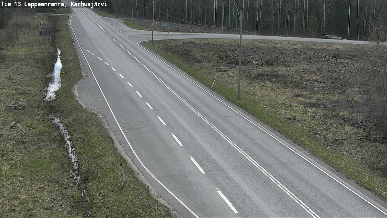 Weather Camera Image Väg 13 Karhusjärvi, Lappeenranta, Etelä-Karjala