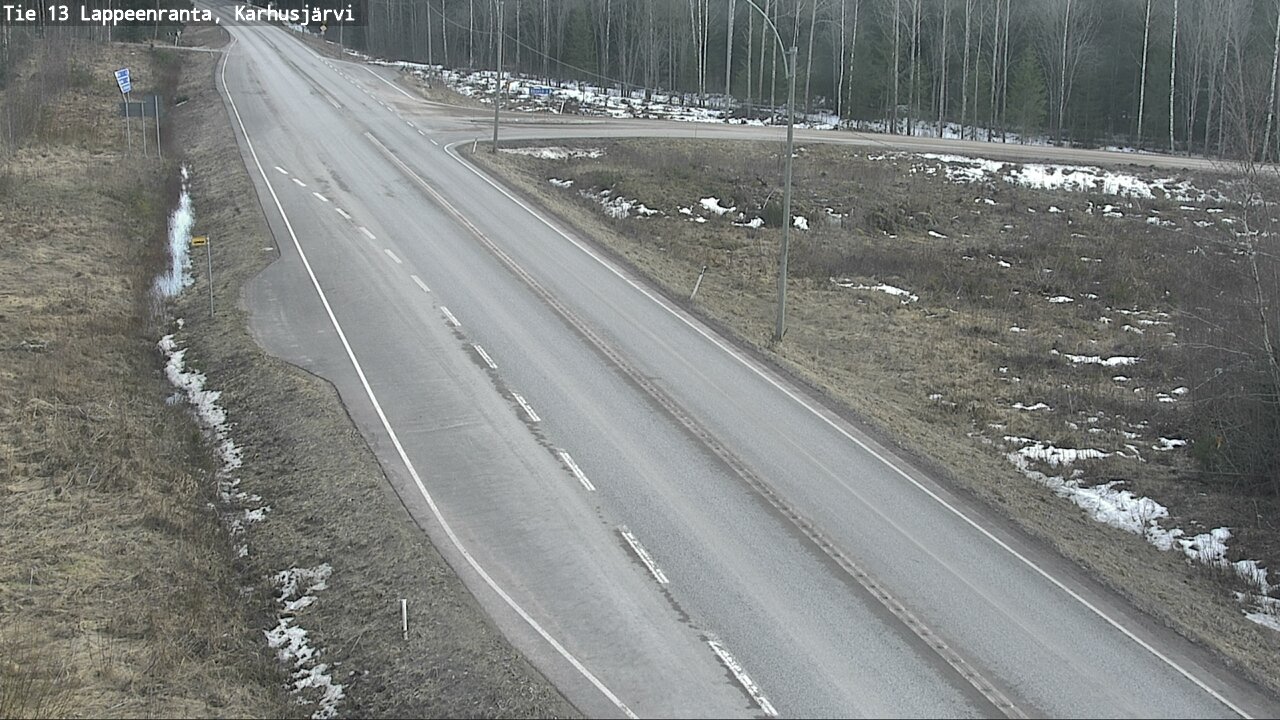 Weather Camera Image Väg 13 Karhusjärvi, Lappeenranta, Etelä-Karjala