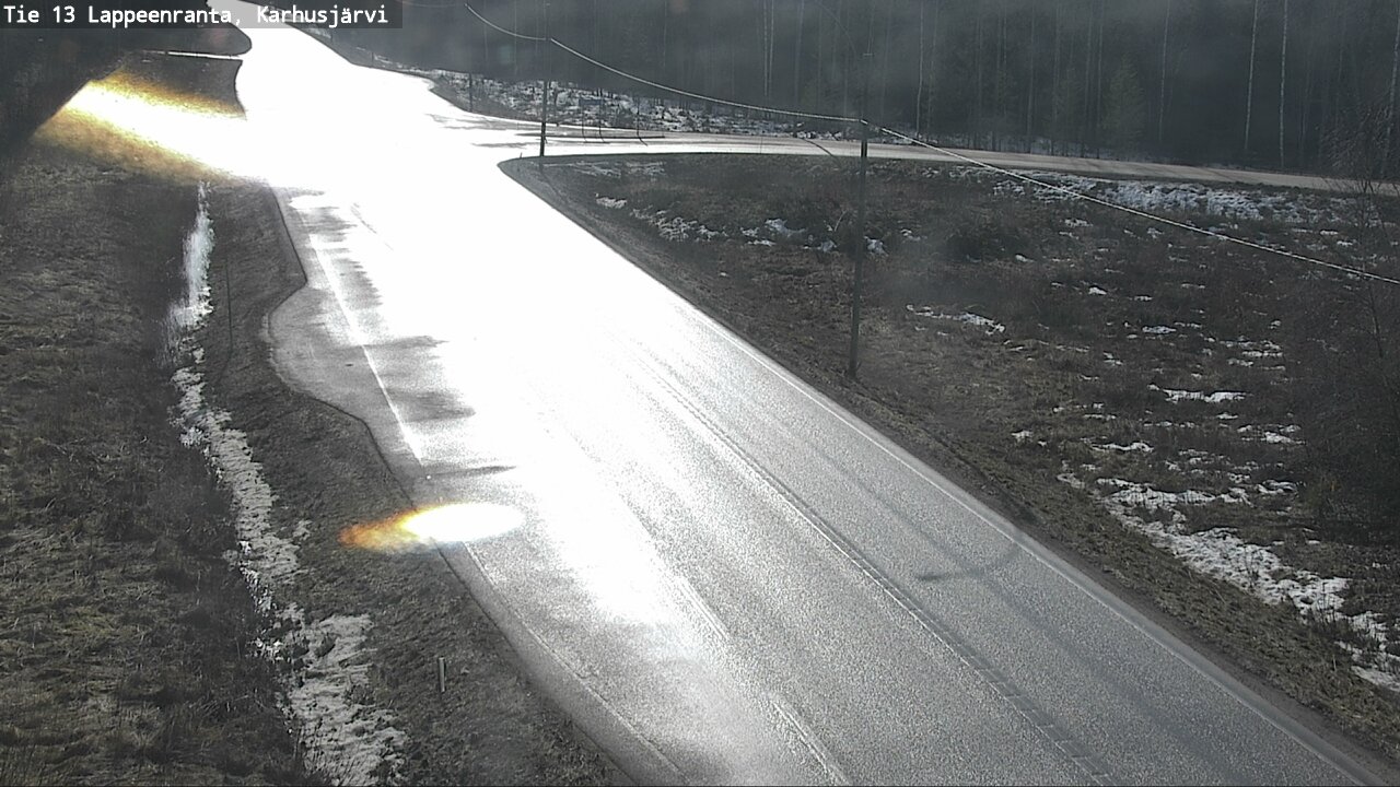 Weather Camera Image Väg 13 Karhusjärvi, Lappeenranta, Etelä-Karjala