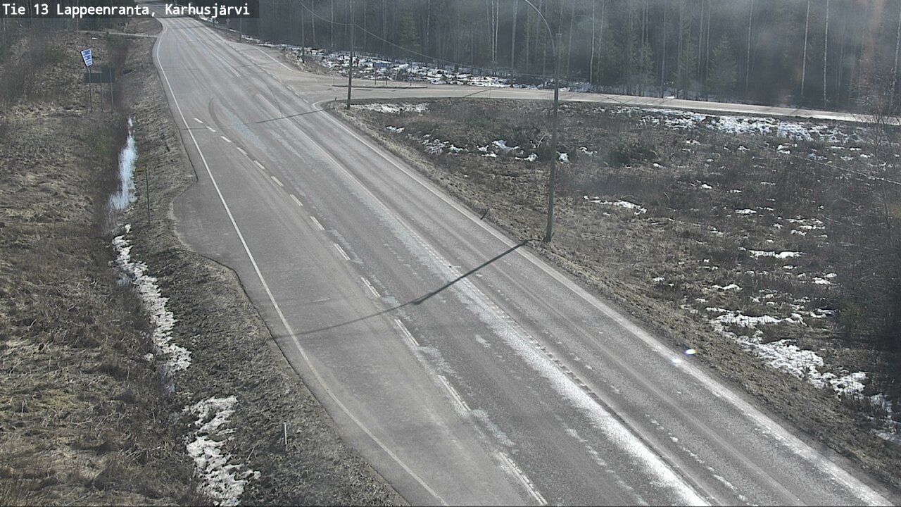 Weather Camera Image Väg 13 Karhusjärvi, Lappeenranta, Etelä-Karjala