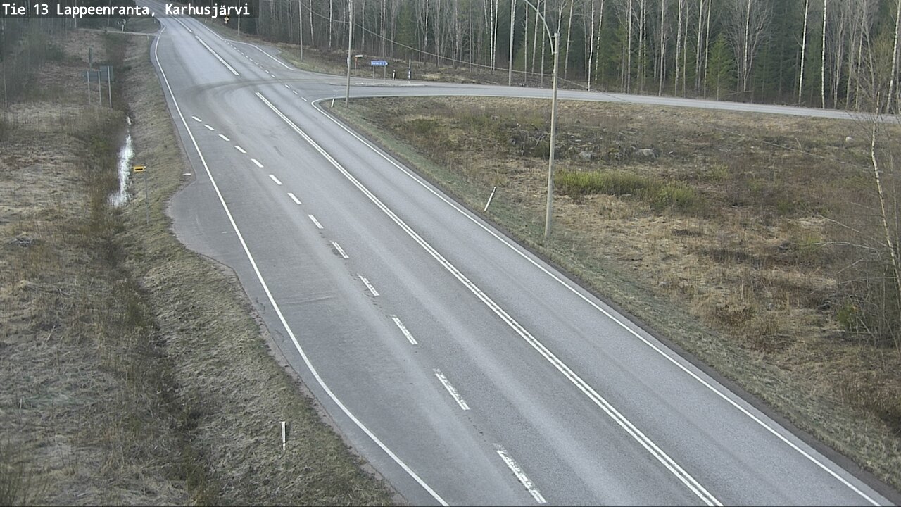 Weather Camera Image Väg 13 Karhusjärvi, Lappeenranta, Etelä-Karjala
