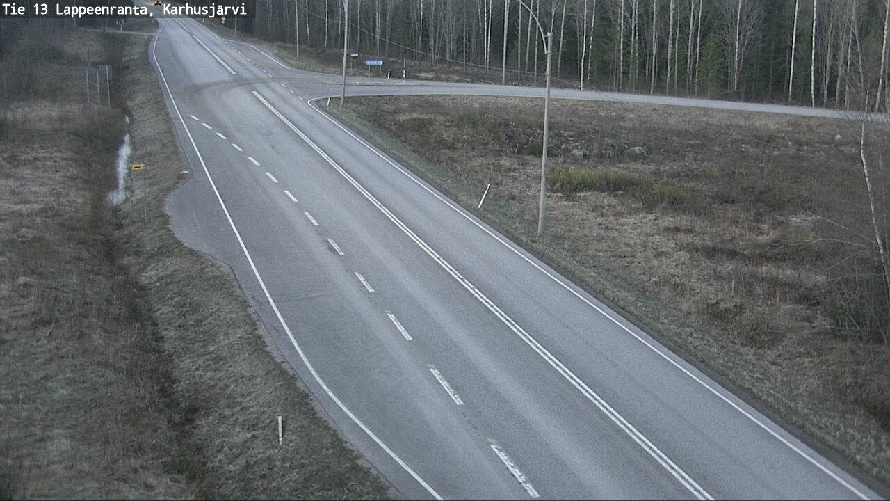 Weather Camera Image Väg 13 Karhusjärvi, Lappeenranta, Etelä-Karjala