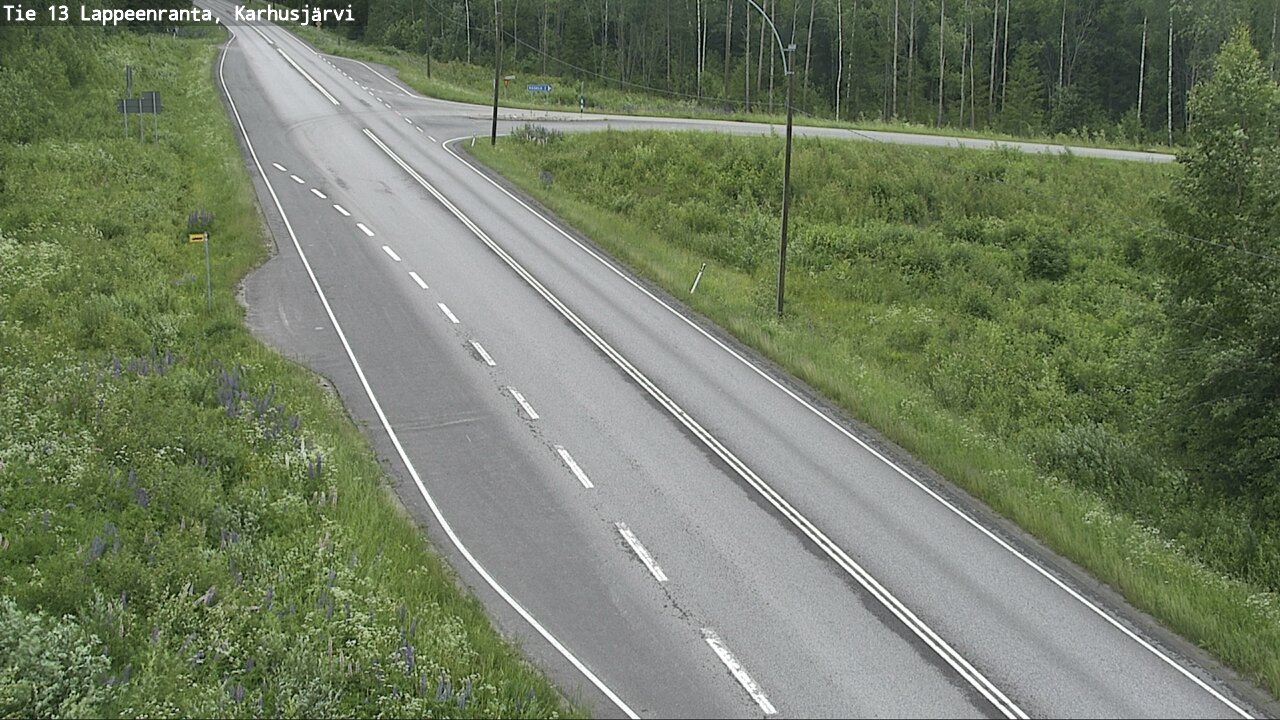 Weather Camera Image Väg 13 Karhusjärvi, Lappeenranta, Etelä-Karjala