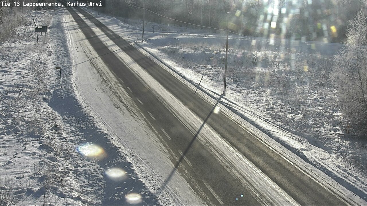 Weather Camera Image Väg 13 Karhusjärvi, Lappeenranta, Etelä-Karjala
