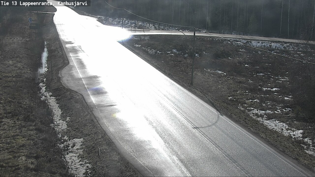 Weather Camera Image Väg 13 Karhusjärvi, Lappeenranta, Etelä-Karjala