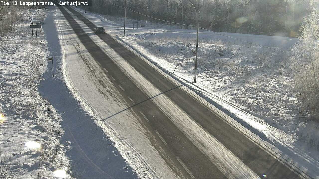 Weather Camera Image Väg 13 Karhusjärvi, Lappeenranta, Etelä-Karjala