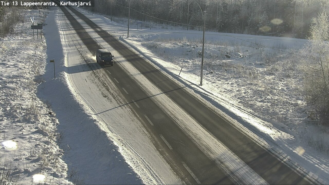 Weather Camera Image Väg 13 Karhusjärvi, Lappeenranta, Etelä-Karjala