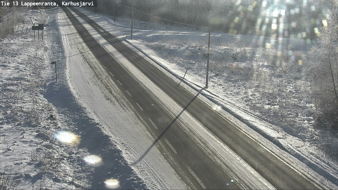 Weather Camera Image Väg 13 Karhusjärvi, Lappeenranta, Etelä-Karjala