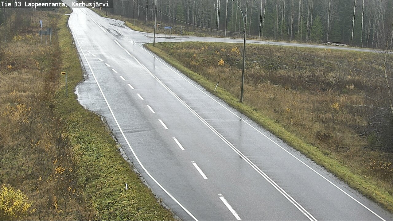 Weather Camera Image Väg 13 Karhusjärvi, Lappeenranta, Etelä-Karjala