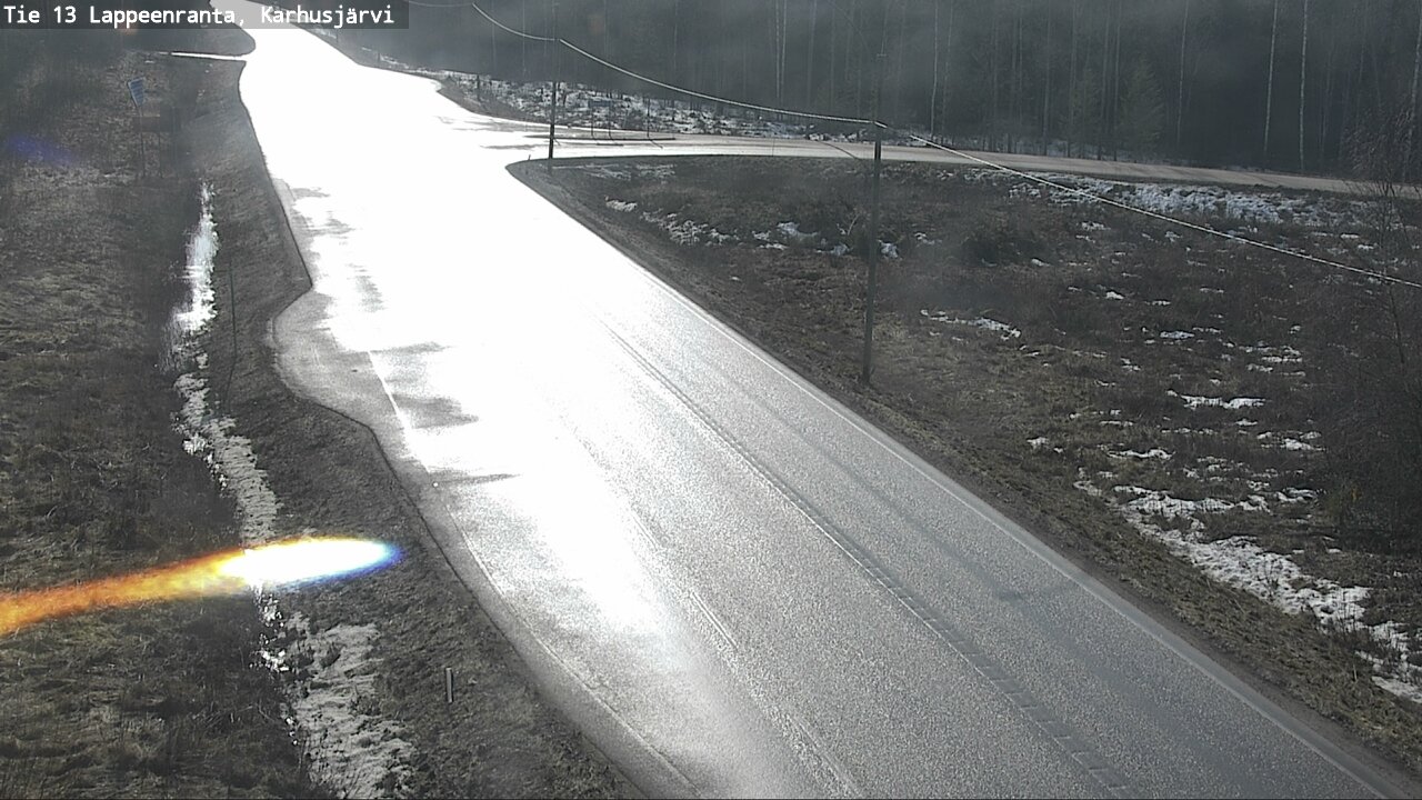 Weather Camera Image Väg 13 Karhusjärvi, Lappeenranta, Etelä-Karjala