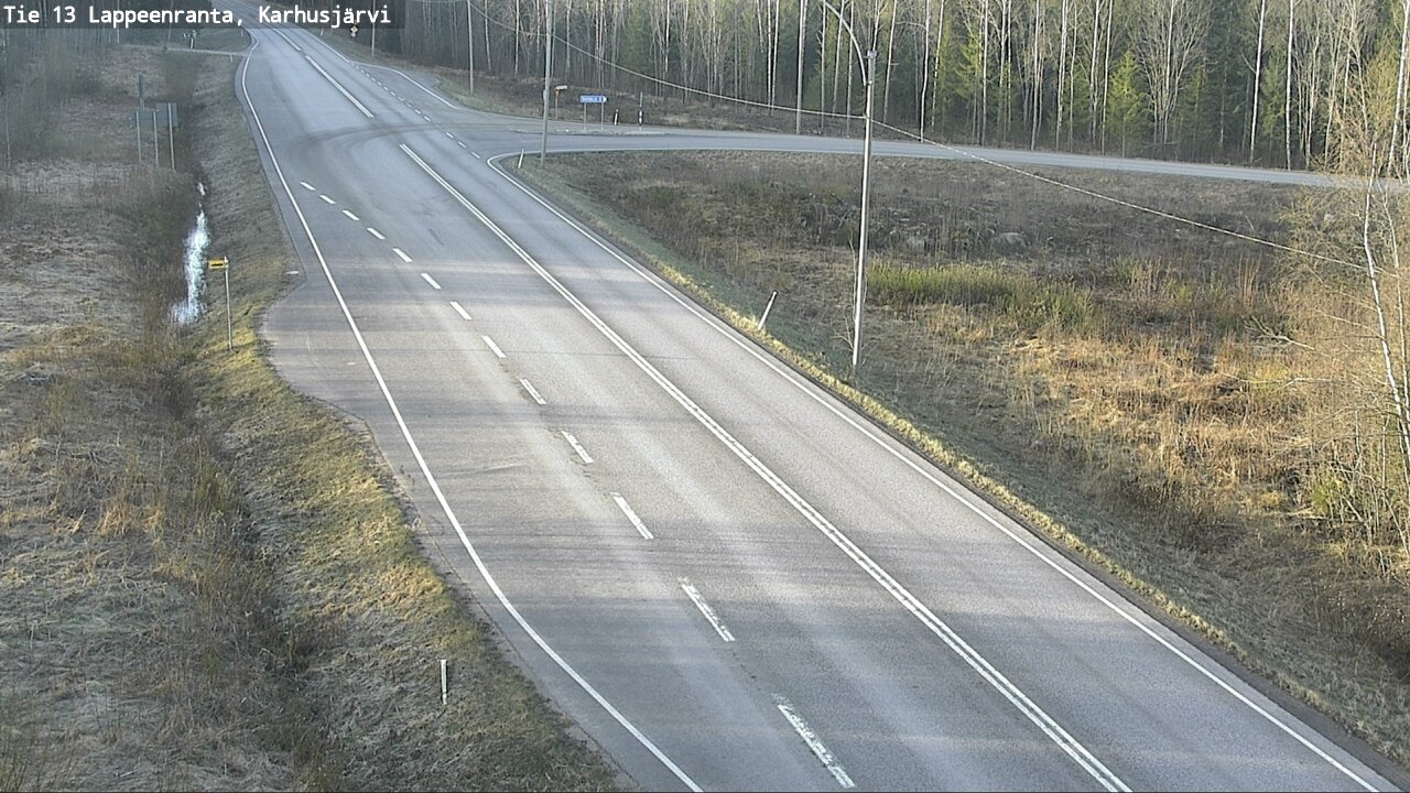 Weather Camera Image Väg 13 Karhusjärvi, Lappeenranta, Etelä-Karjala