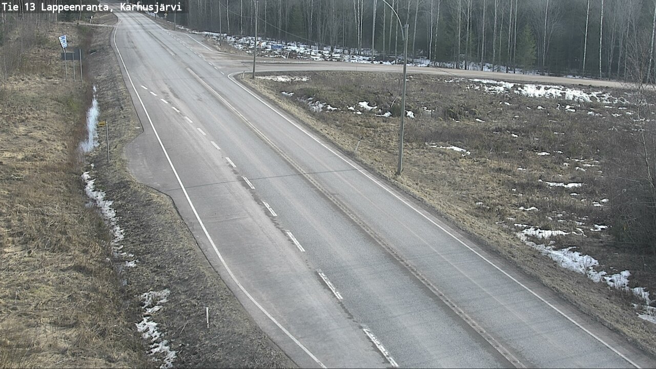 Weather Camera Image Väg 13 Karhusjärvi, Lappeenranta, Etelä-Karjala