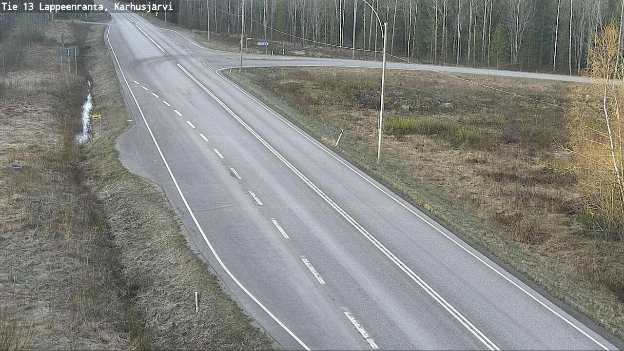 Weather Camera Image Väg 13 Karhusjärvi, Lappeenranta, Etelä-Karjala