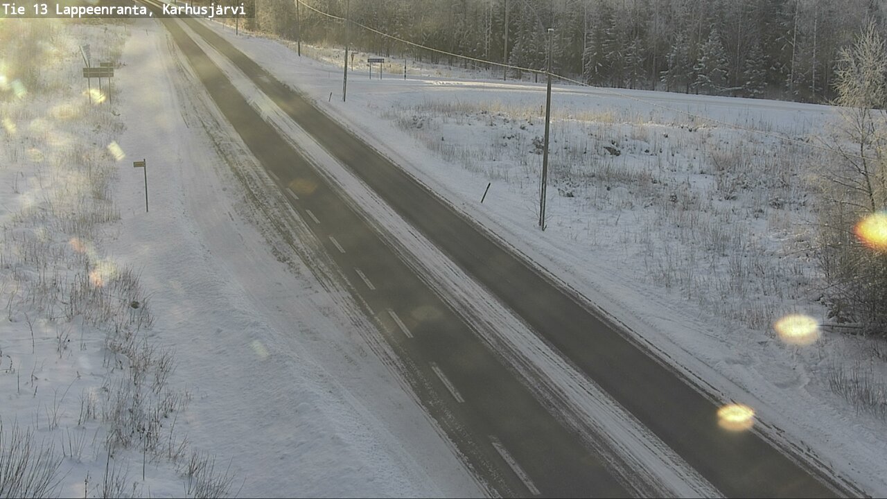 Weather Camera Image Väg 13 Karhusjärvi, Lappeenranta, Etelä-Karjala