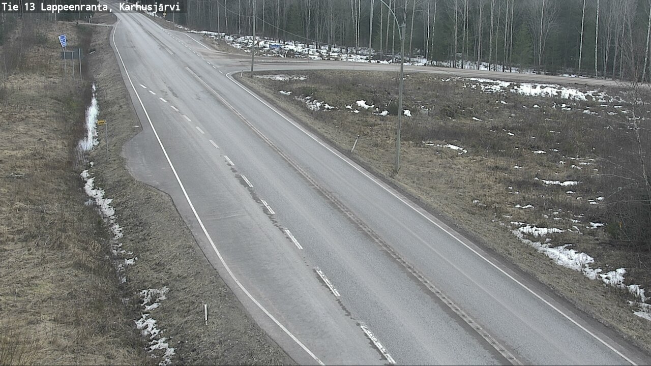 Weather Camera Image Väg 13 Karhusjärvi, Lappeenranta, Etelä-Karjala