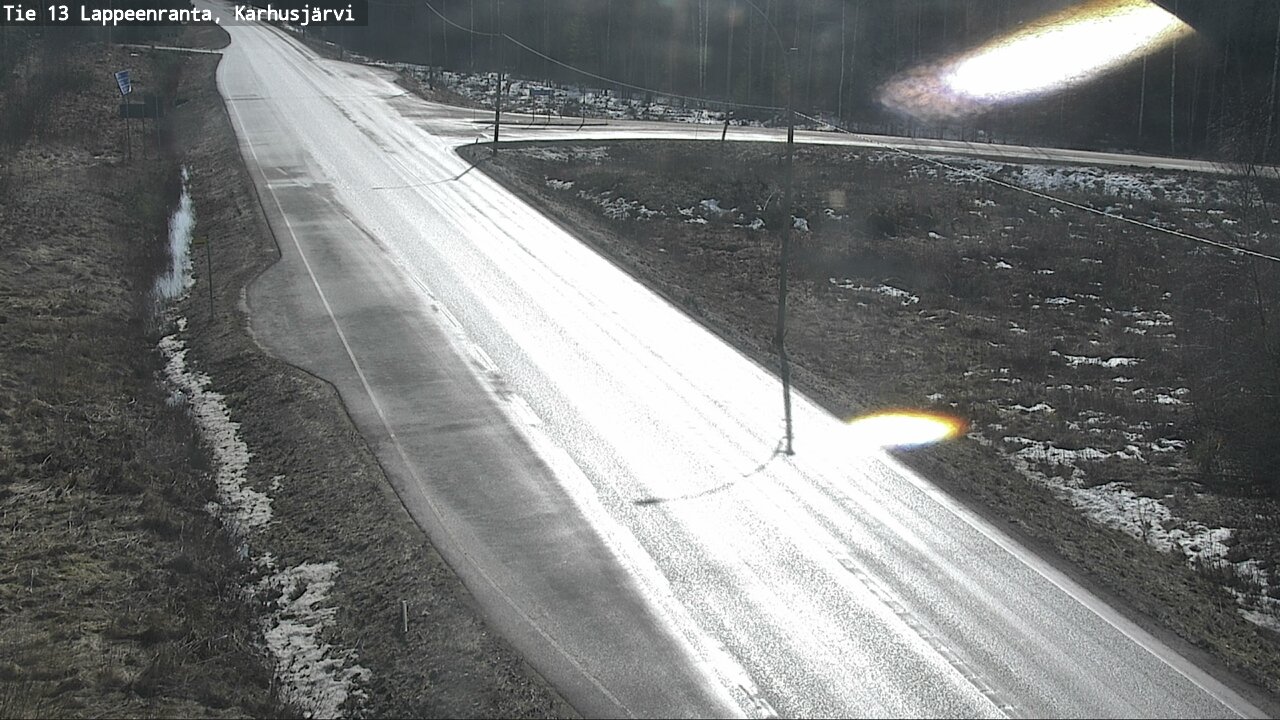 Weather Camera Image Väg 13 Karhusjärvi, Lappeenranta, Etelä-Karjala
