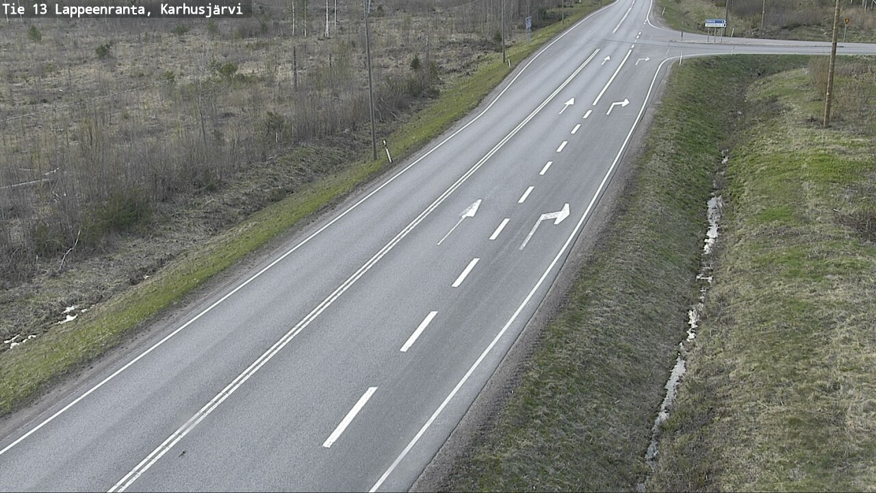 Weather Camera Image Väg 13 Karhusjärvi, Lappeenranta, Etelä-Karjala