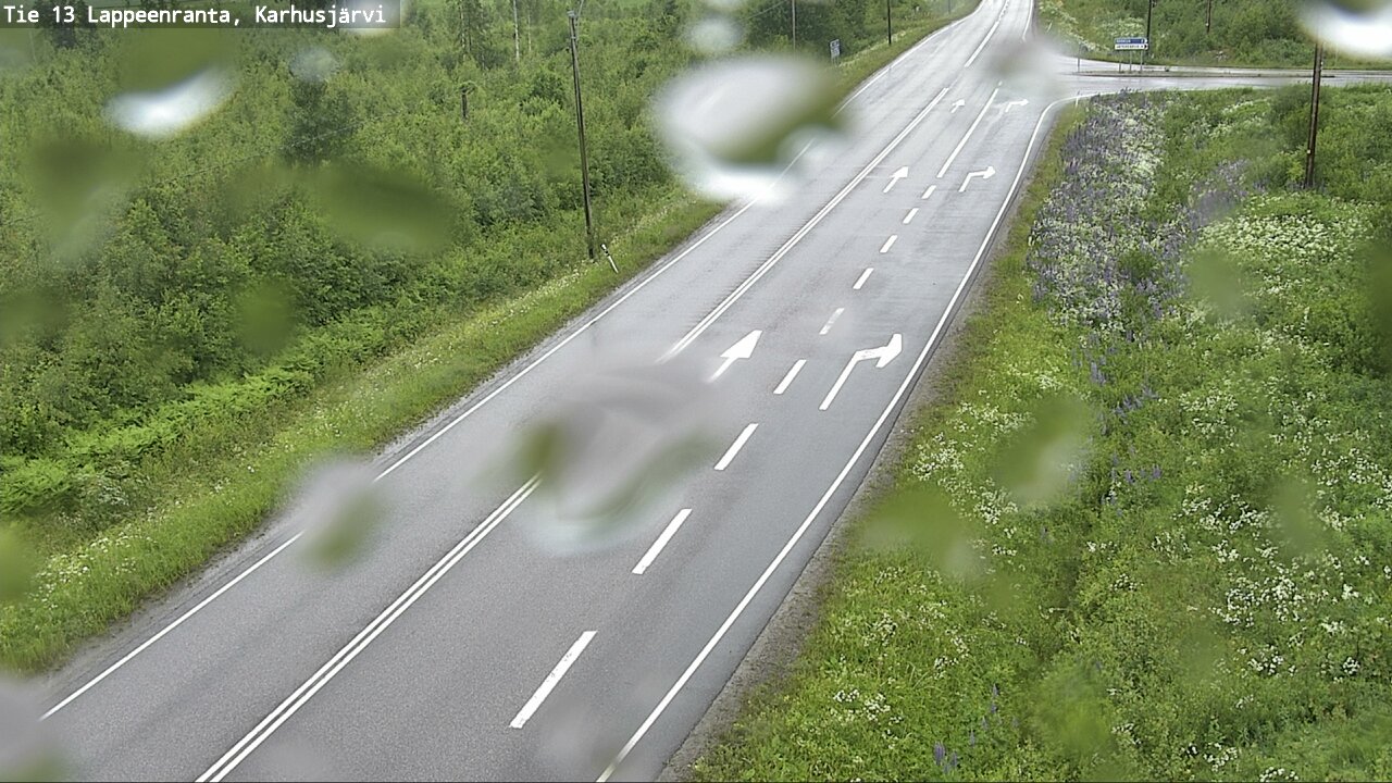 Weather Camera Image Väg 13 Karhusjärvi, Lappeenranta, Etelä-Karjala