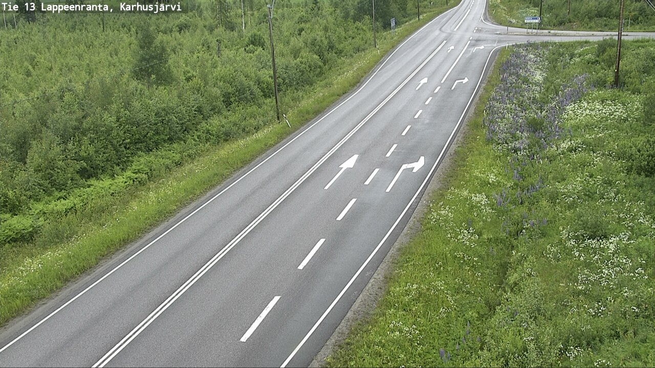 Weather Camera Image Väg 13 Karhusjärvi, Lappeenranta, Etelä-Karjala