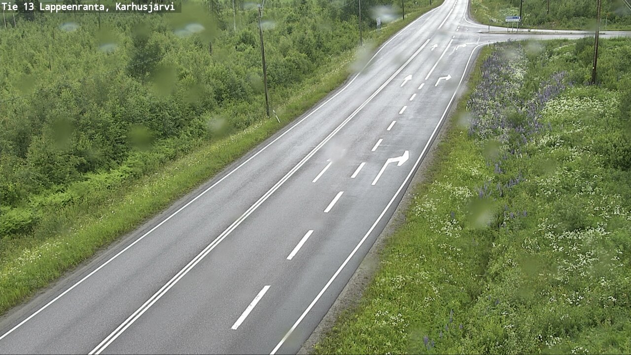 Weather Camera Image Väg 13 Karhusjärvi, Lappeenranta, Etelä-Karjala