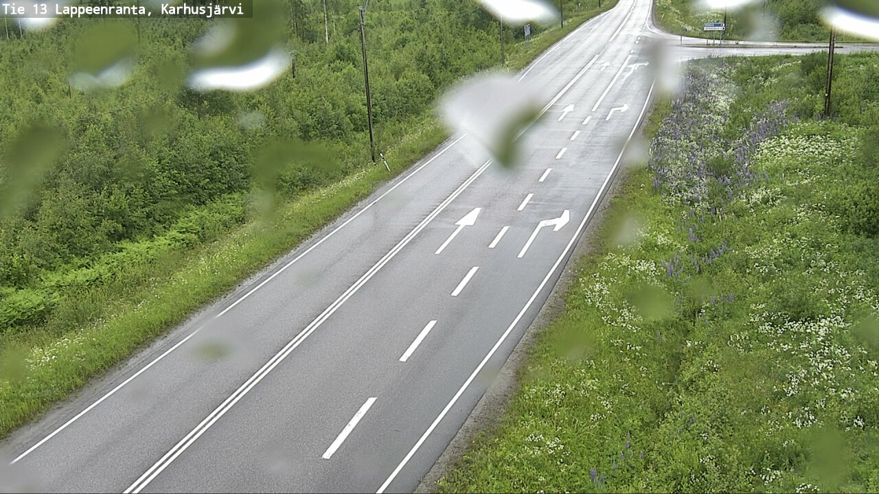 Weather Camera Image Väg 13 Karhusjärvi, Lappeenranta, Etelä-Karjala
