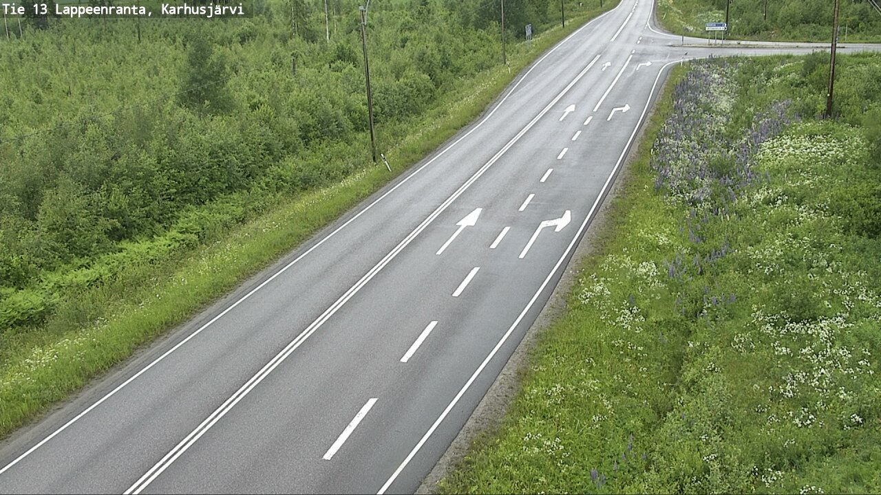 Weather Camera Image Väg 13 Karhusjärvi, Lappeenranta, Etelä-Karjala