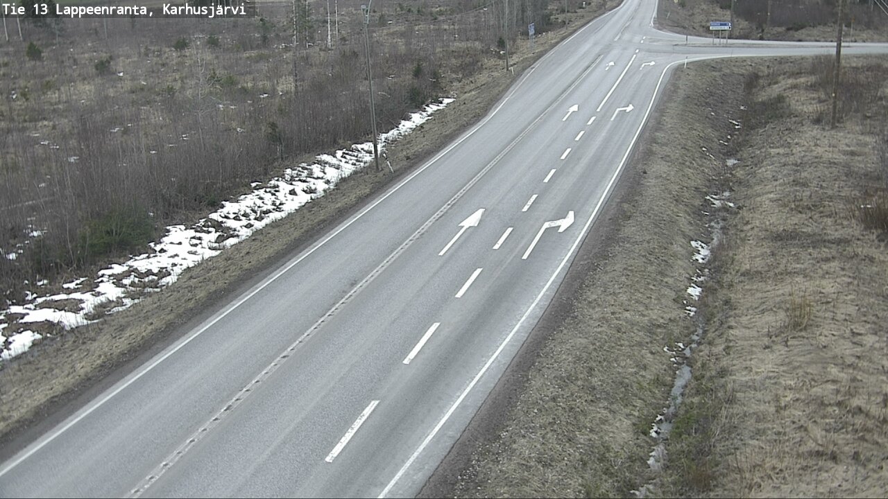 Weather Camera Image Road 13 Karhusjärvi, Lappeenranta, Etelä-Karjala
