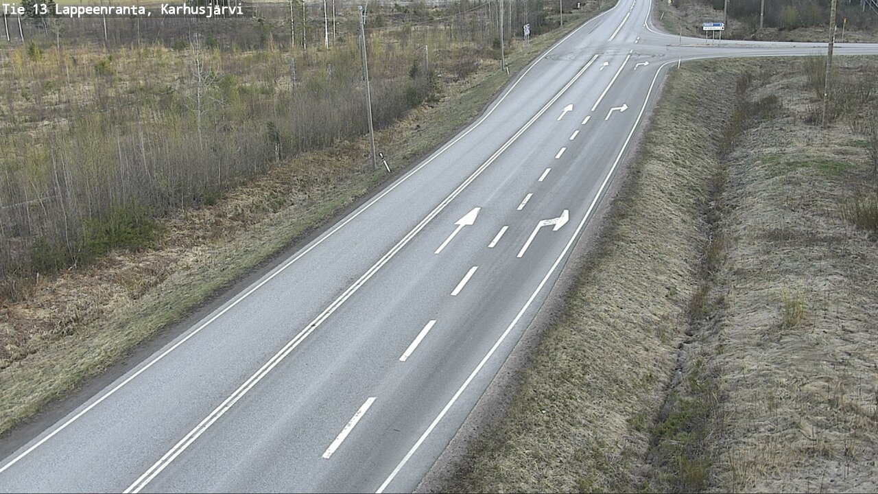 Weather Camera Image Väg 13 Karhusjärvi, Lappeenranta, Etelä-Karjala