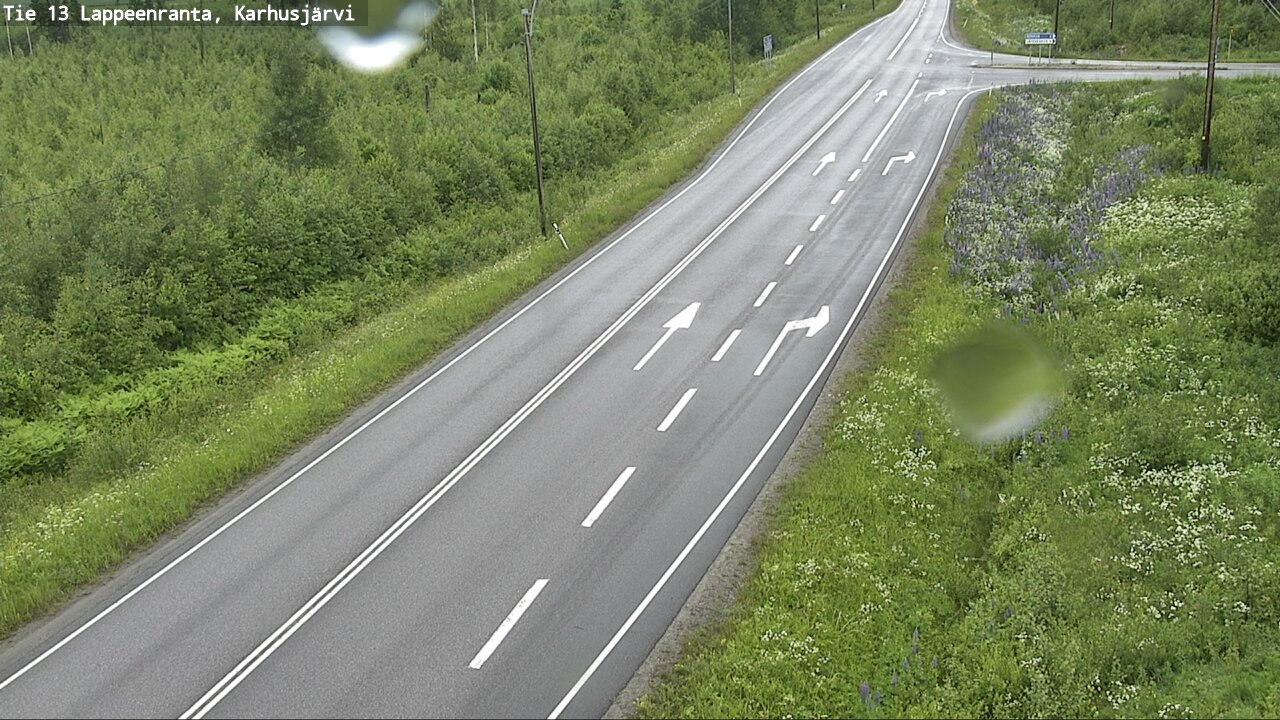 Weather Camera Image Väg 13 Karhusjärvi, Lappeenranta, Etelä-Karjala