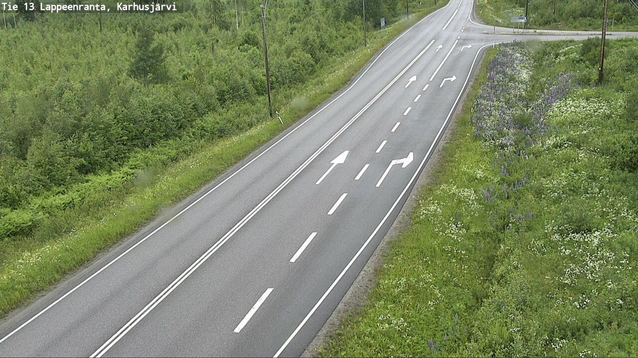 Weather Camera Image Väg 13 Karhusjärvi, Lappeenranta, Etelä-Karjala
