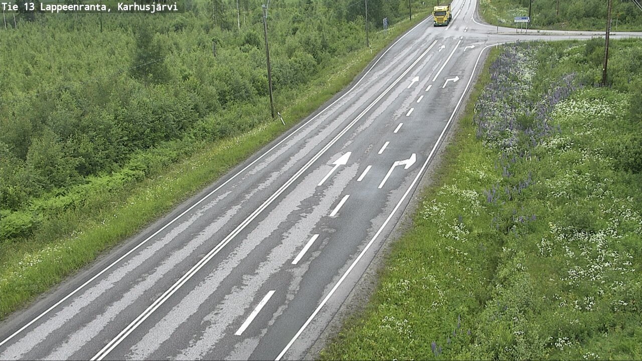 Weather Camera Image Väg 13 Karhusjärvi, Lappeenranta, Etelä-Karjala