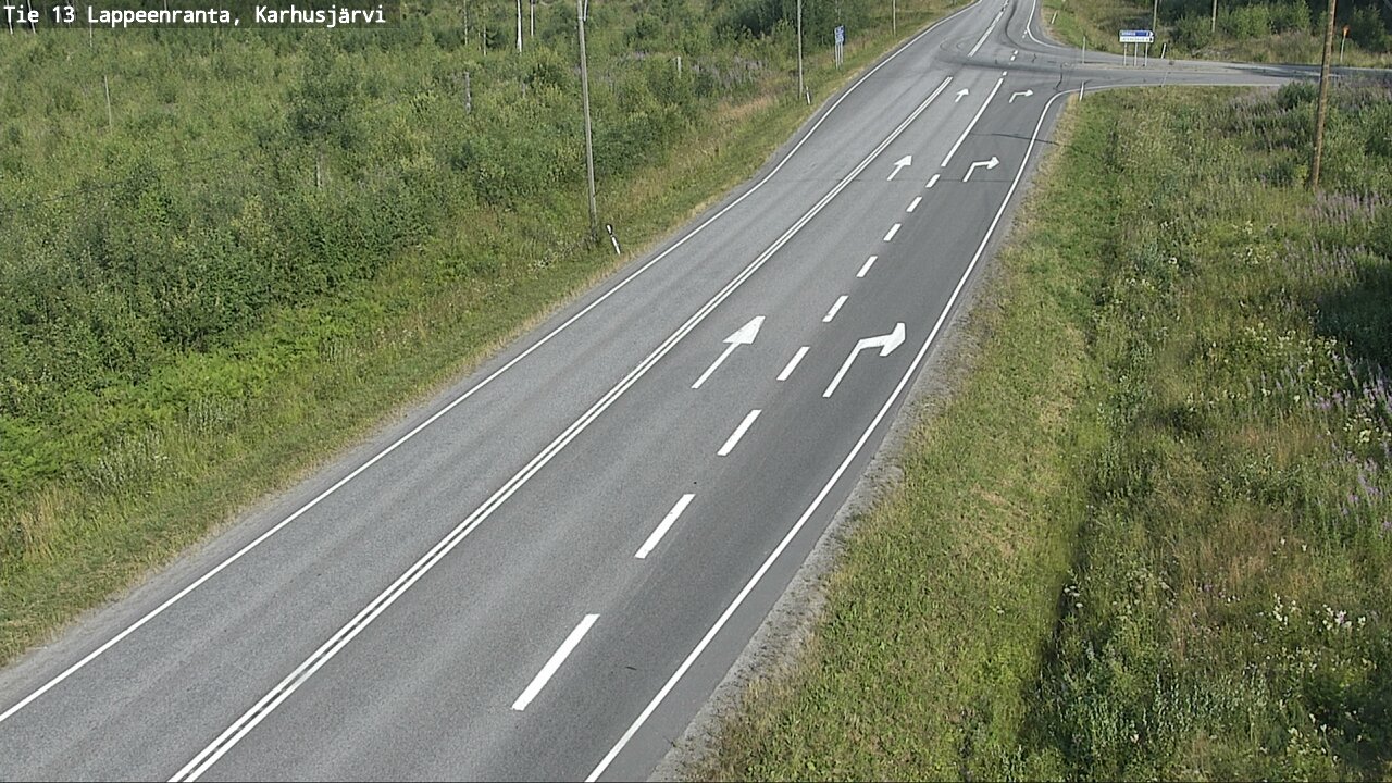 Weather Camera Image Väg 13 Karhusjärvi, Lappeenranta, Etelä-Karjala