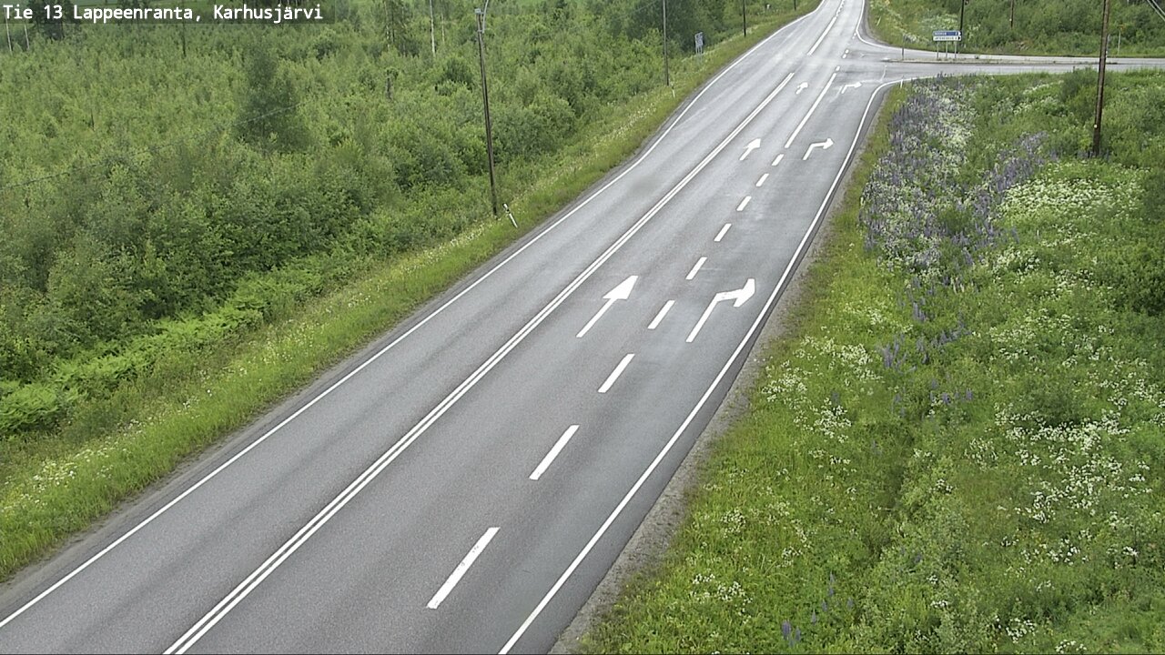 Weather Camera Image Väg 13 Karhusjärvi, Lappeenranta, Etelä-Karjala