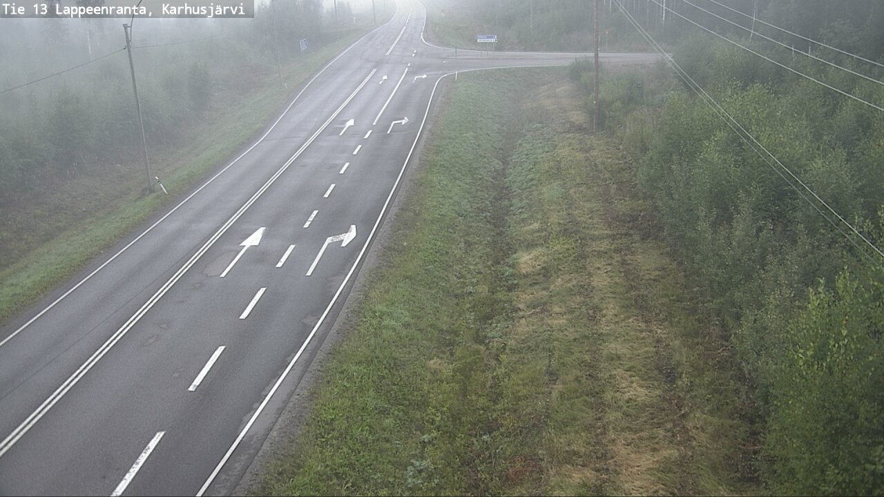 Weather Camera Image Väg 13 Karhusjärvi, Lappeenranta, Etelä-Karjala