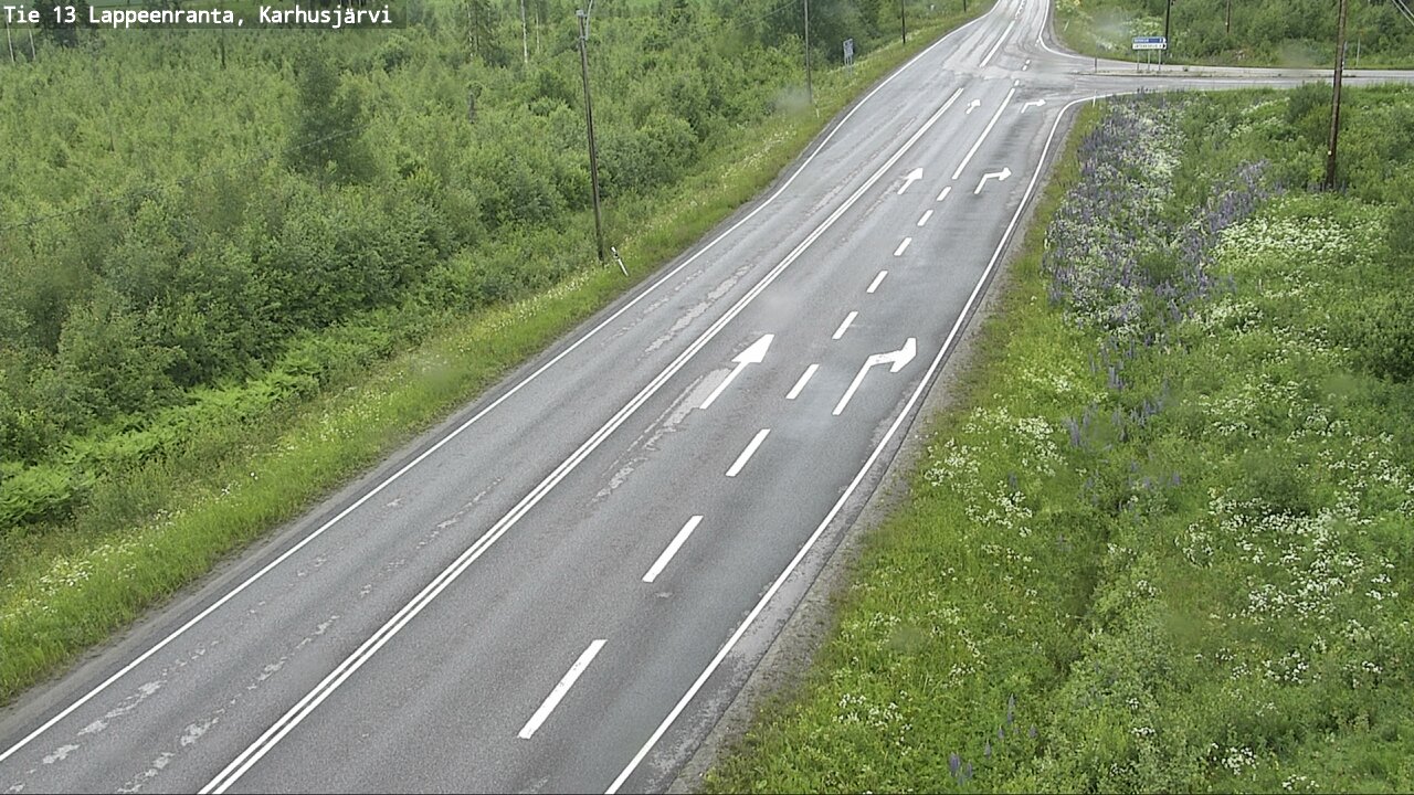 Weather Camera Image Väg 13 Karhusjärvi, Lappeenranta, Etelä-Karjala
