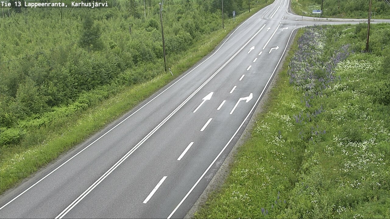 Weather Camera Image Väg 13 Karhusjärvi, Lappeenranta, Etelä-Karjala