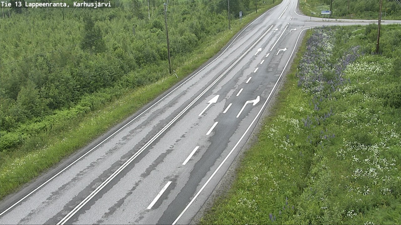 Weather Camera Image Väg 13 Karhusjärvi, Lappeenranta, Etelä-Karjala