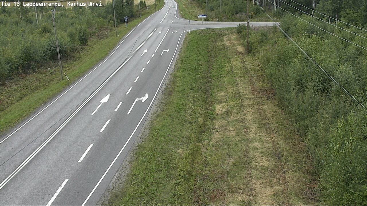 Weather Camera Image Road 13 Karhusjärvi, Lappeenranta, Etelä-Karjala