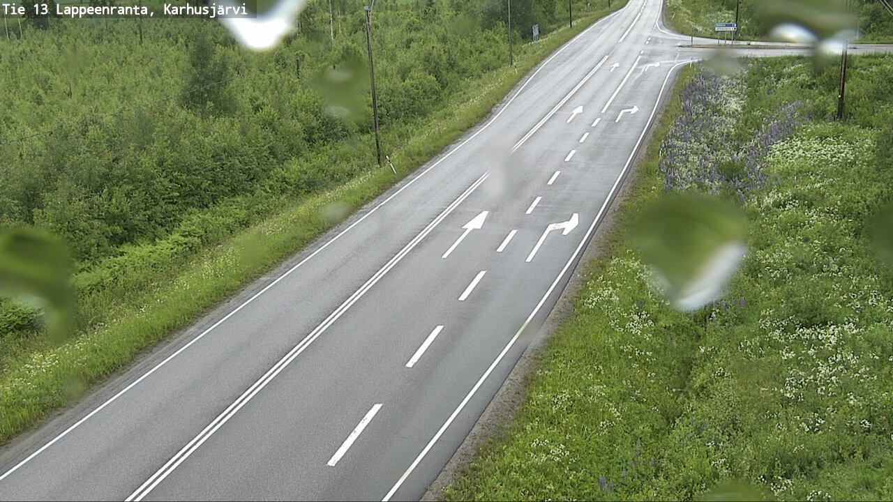 Weather Camera Image Väg 13 Karhusjärvi, Lappeenranta, Etelä-Karjala
