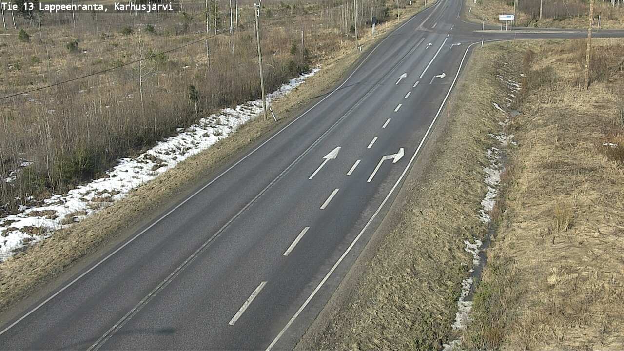 Weather Camera Image Väg 13 Karhusjärvi, Lappeenranta, Etelä-Karjala