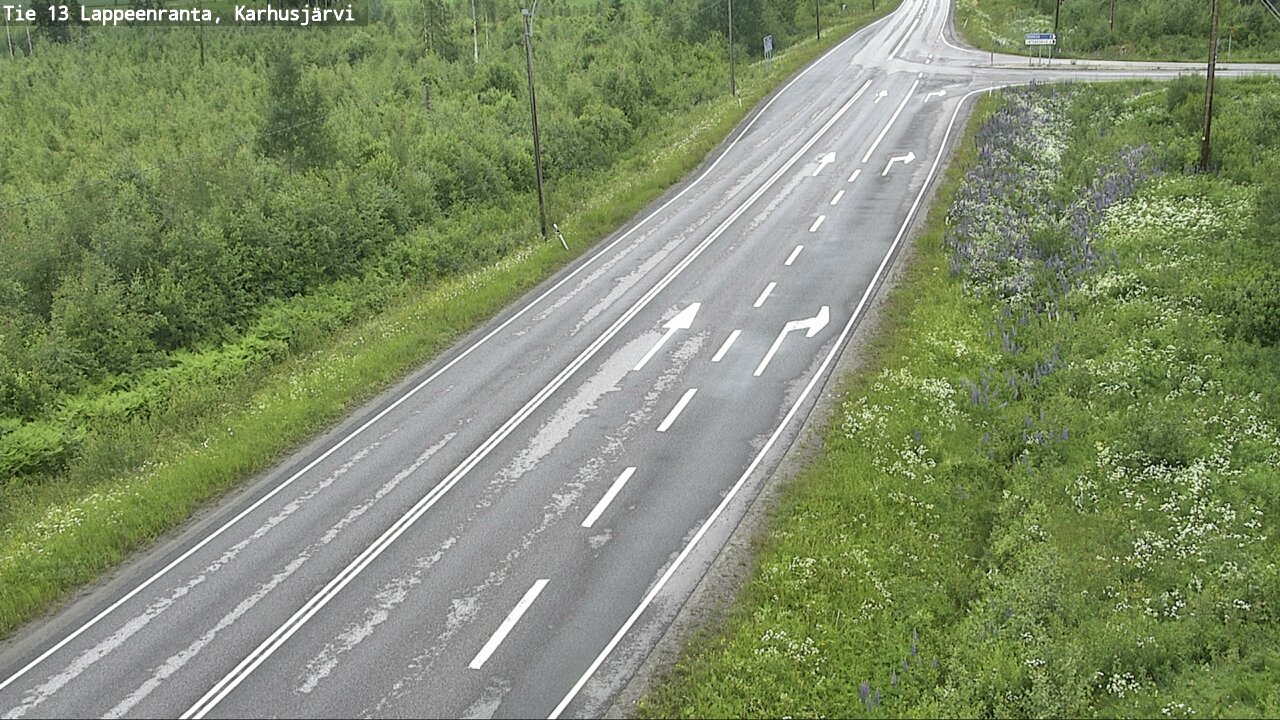 Weather Camera Image Väg 13 Karhusjärvi, Lappeenranta, Etelä-Karjala