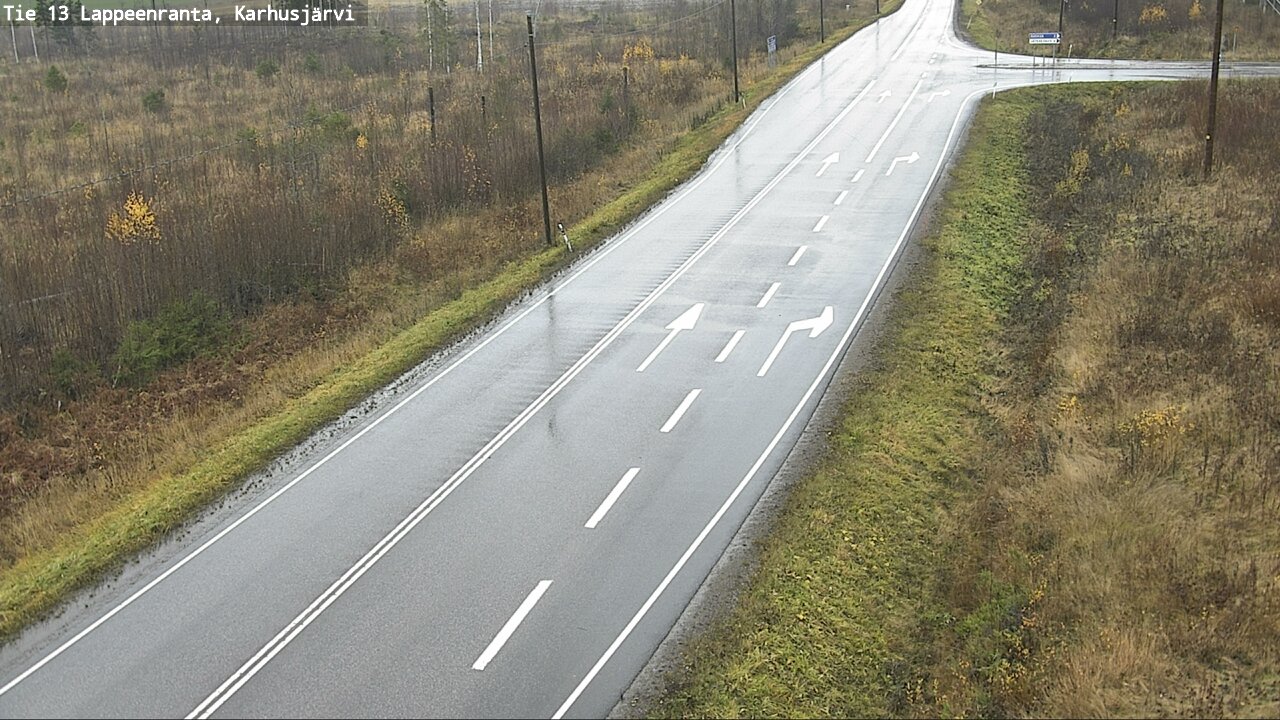 Weather Camera Image Väg 13 Karhusjärvi, Lappeenranta, Etelä-Karjala