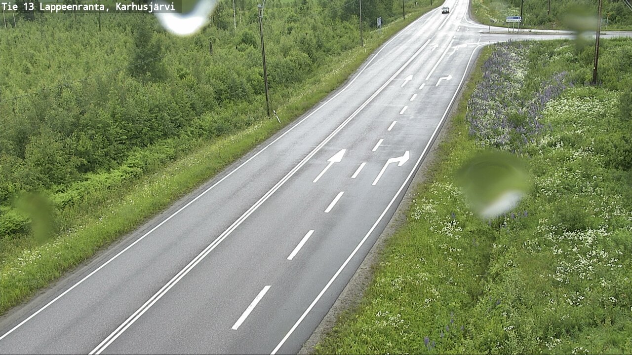 Weather Camera Image Väg 13 Karhusjärvi, Lappeenranta, Etelä-Karjala