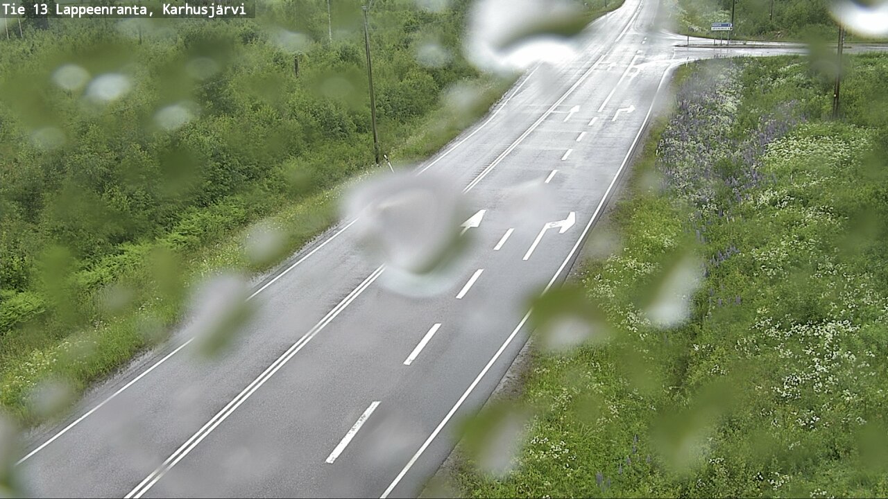 Weather Camera Image Väg 13 Karhusjärvi, Lappeenranta, Etelä-Karjala